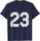 Jersey Uniform Number #23, Sports Birthday T-Shirt - T-Shirt | Navy