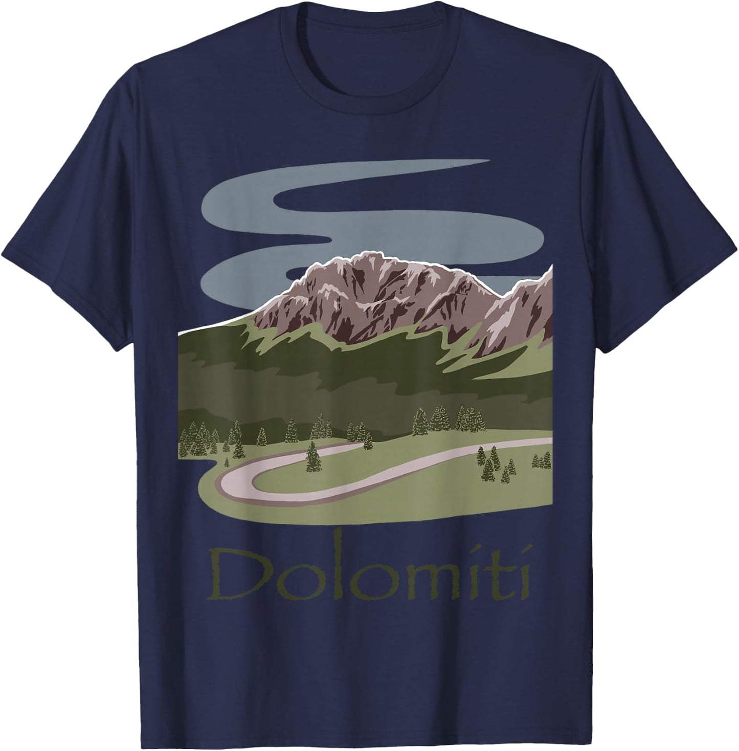Italian Dolomites Hiking Design Travel The Alps Apparel T-Shirt - T-Shirt | Navy