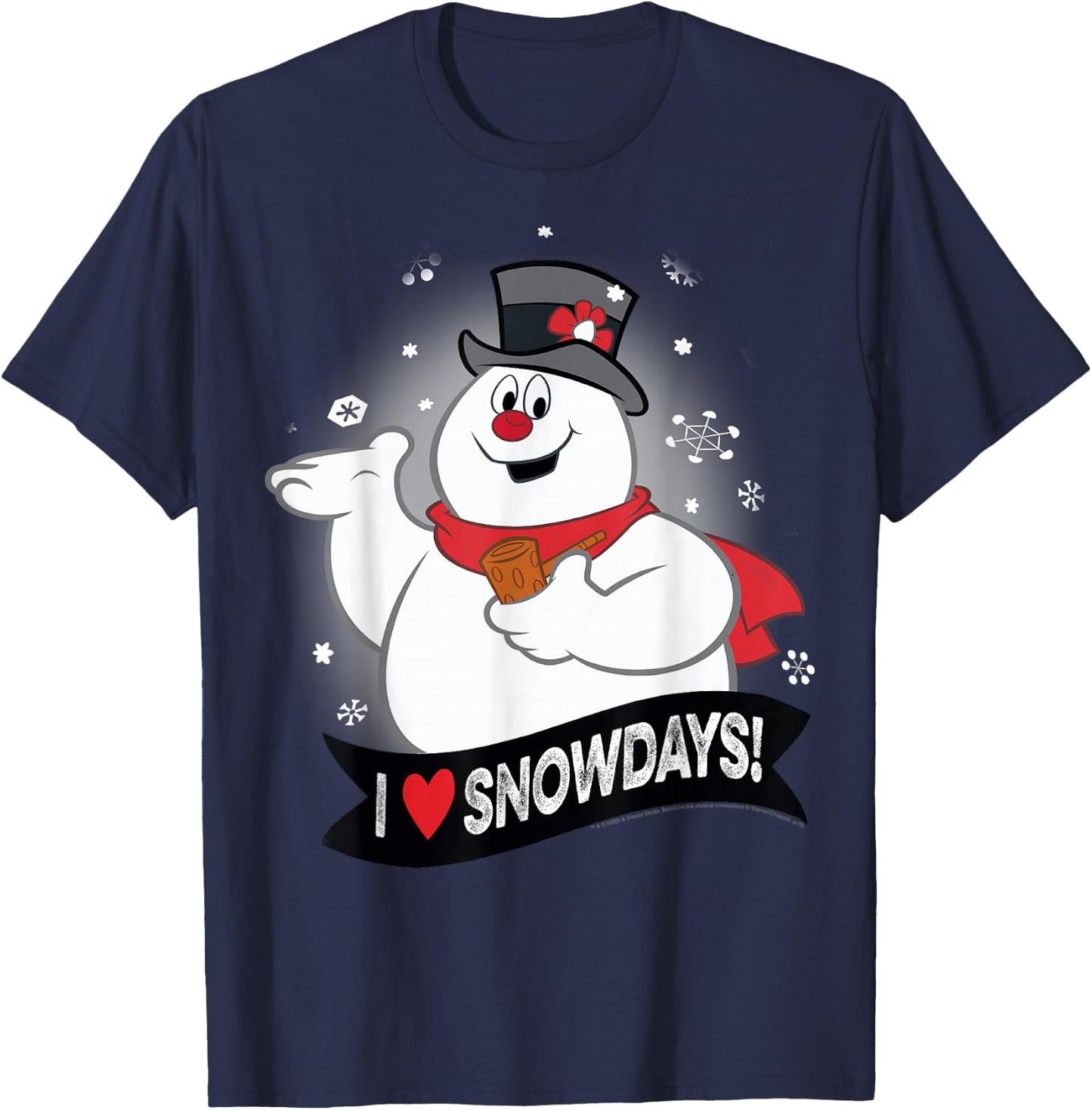 Frosty The Snowman I Love Snowdays T-Shirt - T-Shirt | Navy