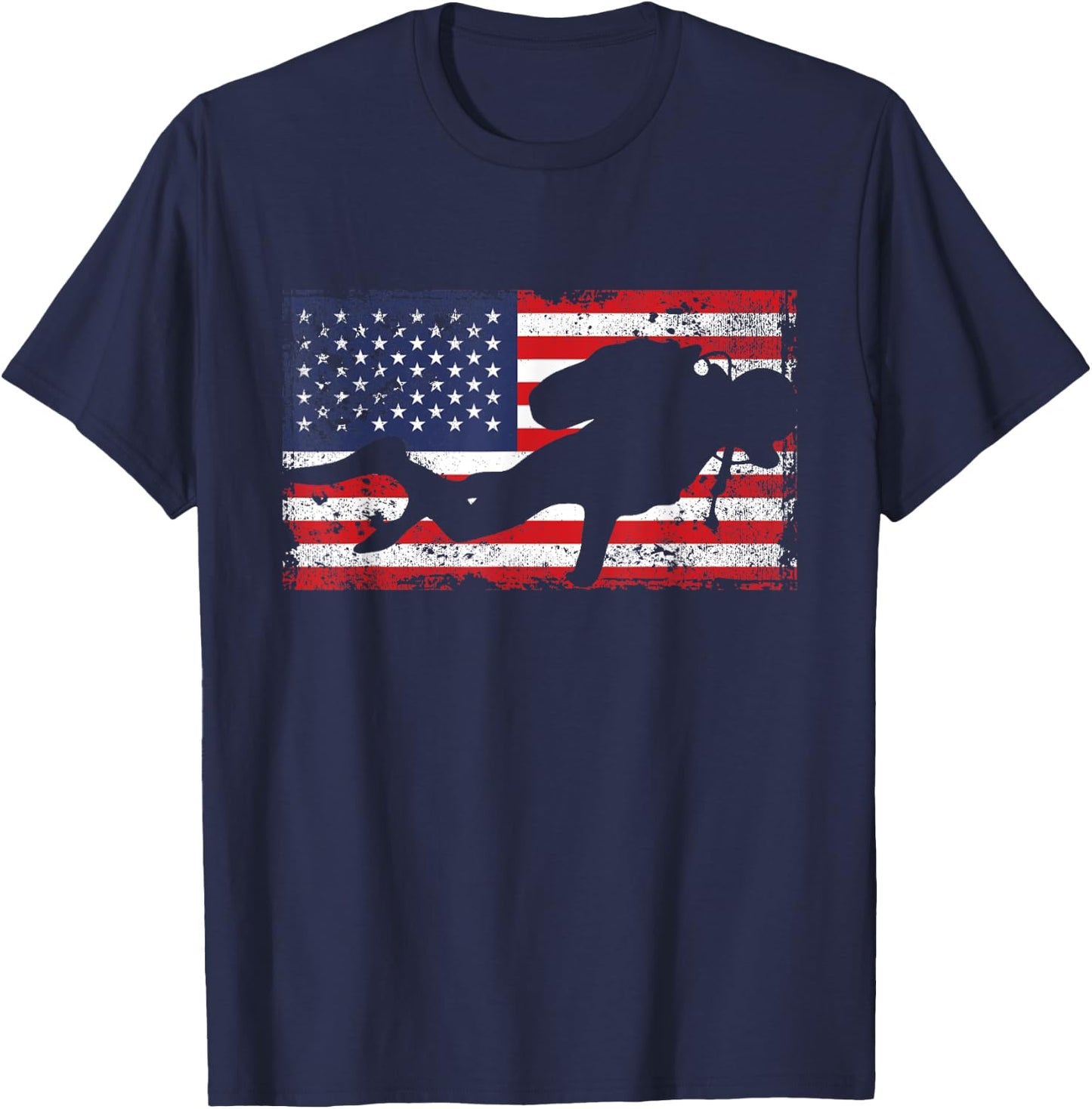 Scuba Diving USA Flag American Patriotic Divers Dive Patriot T-Shirt - T-Shirt | Navy