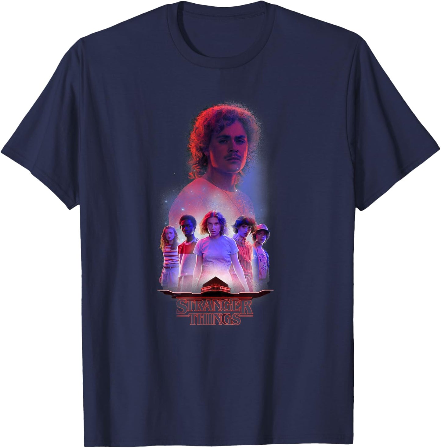 Stranger Things Billy Group Shot T-Shirt - T-Shirt | Navy