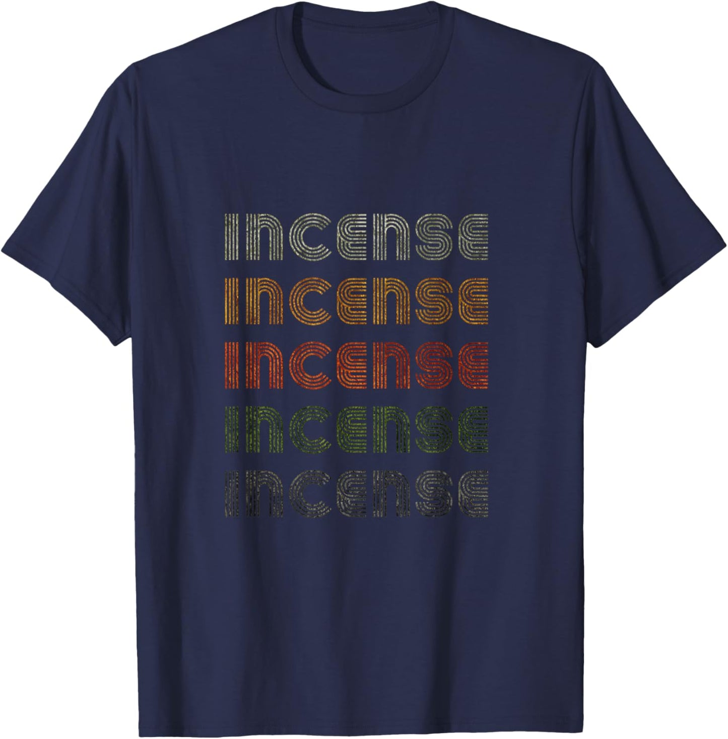 Love Heart Incense Grunge Vintage Style Black Incense T-Shirt - T-Shirt | Navy