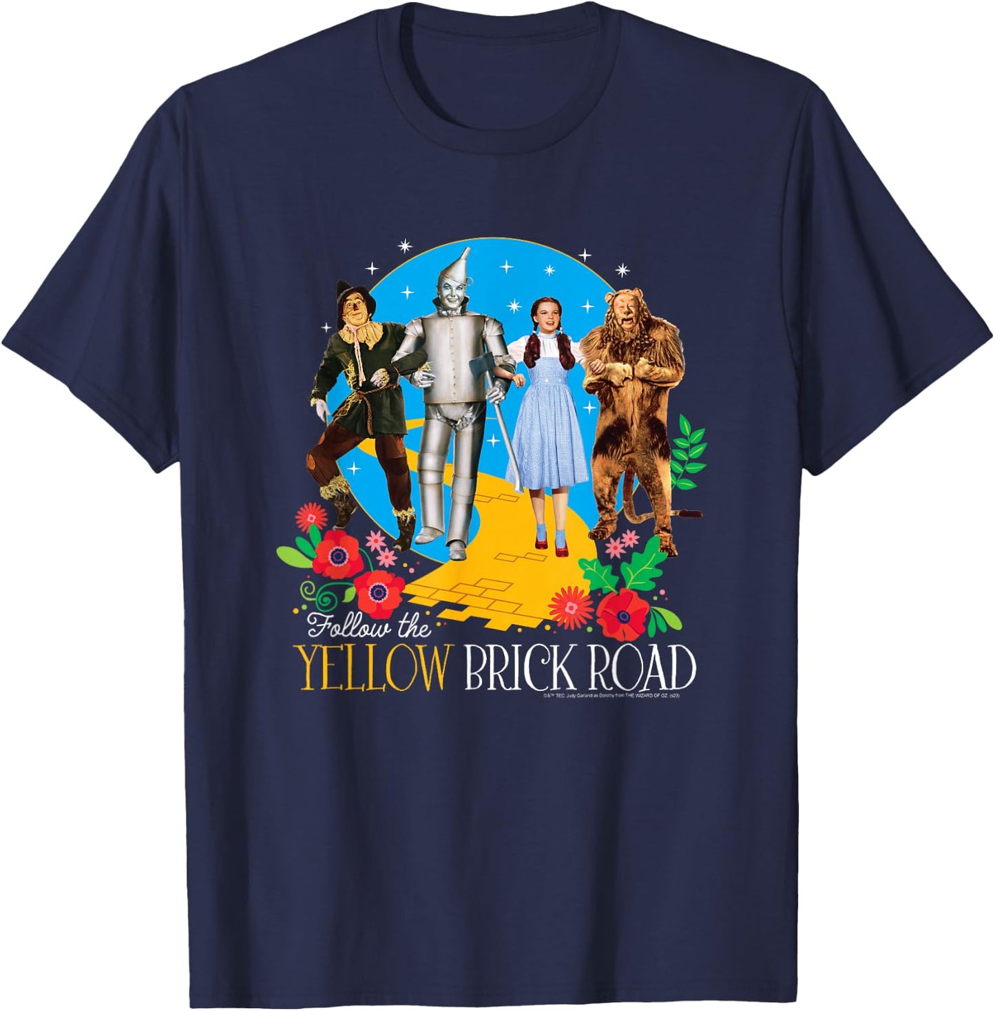 The Wizard of Oz - Follow The Yellow Brick Road T-Shirt - T-Shirt | Navy