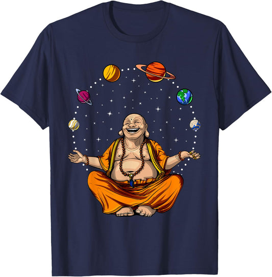 Buddha Zen Yoga Meditation Spiritual Buddhist T-Shirt - T-Shirt | Navy