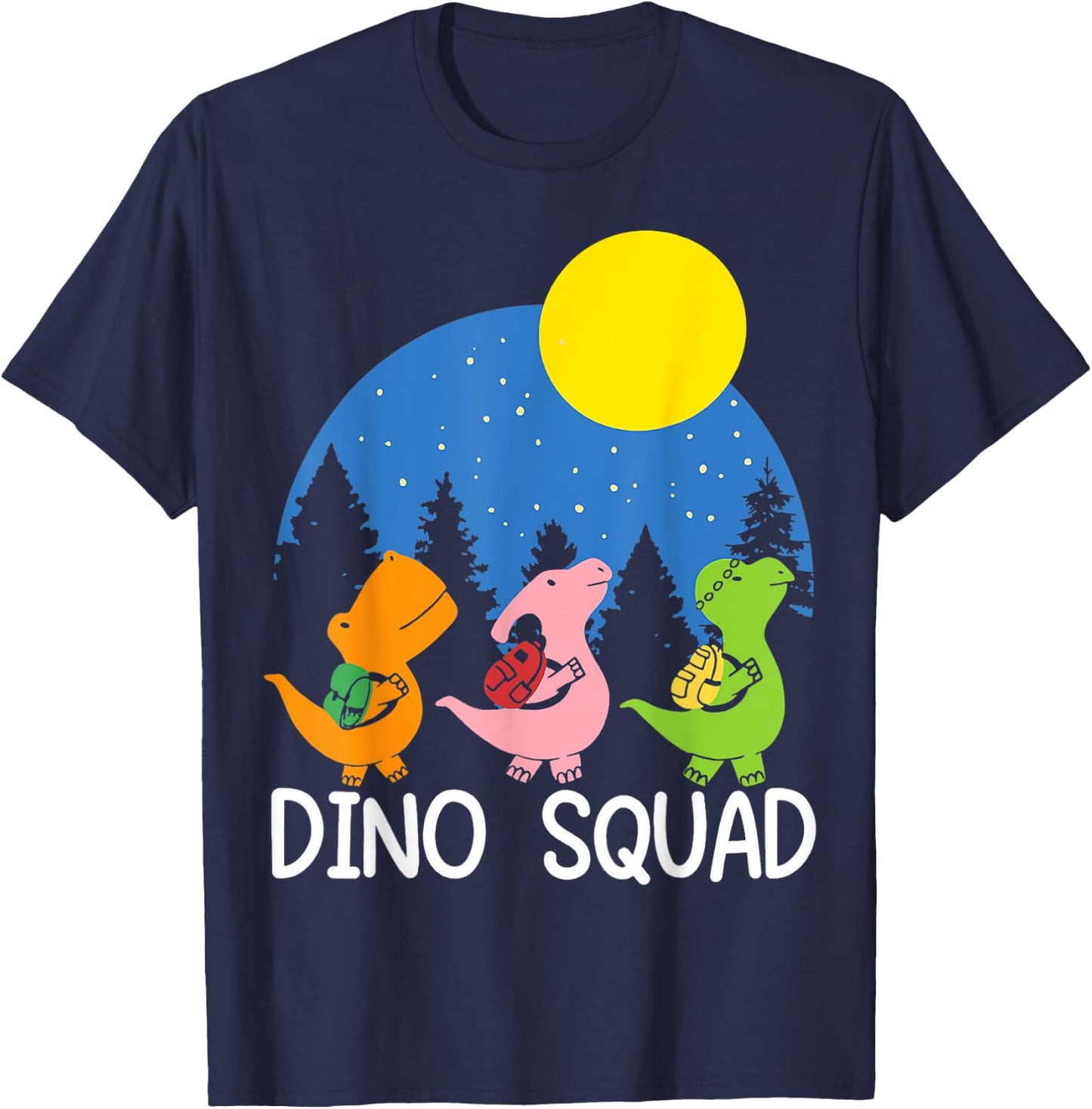 Dino Squad Fossils Dinosaur Matching Dinosaur Love Graphic T-Shirt - T-Shirt | Navy