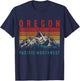 Oregon PNW Vintage USA America Souvenir T-Shirt - T-Shirt | Navy