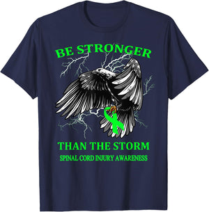 Be Stronger Than The Storm Spinal Cord Injury T-Shirt - T-Shirt | Navy