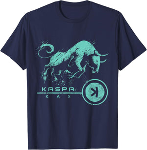 KAS crypto BULLRUN HODL Kaspa coin to be a millionaire T-Shirt - T-Shirt | Navy