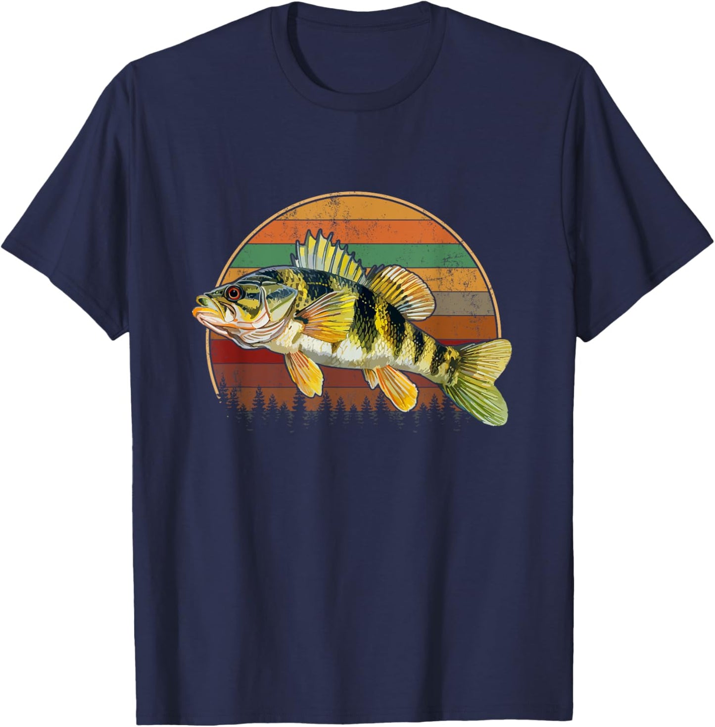 Vintage Yellow Perch T-Shirt - T-Shirt | Navy