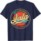 Lala Vintage Retro Grandma T-Shirt - T-Shirt | Navy