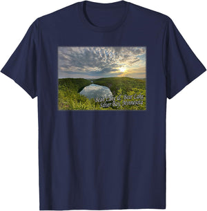 Bean & Bear Lake in Silver Bay, Minnesota T-Shirt - T-Shirt | Navy