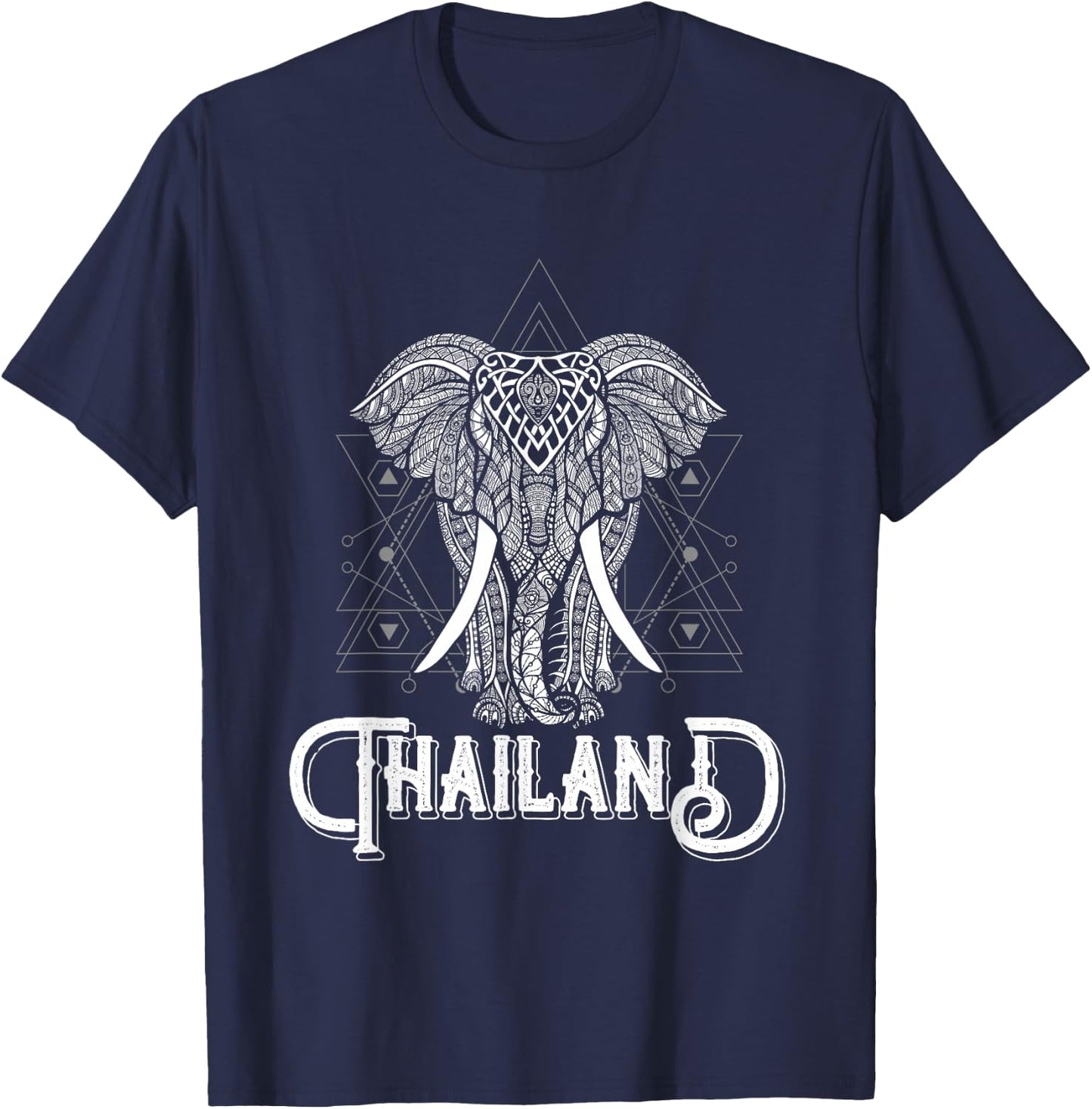 Bangkok Animal Elephant Thailand T-Shirt - T-Shirt | Navy