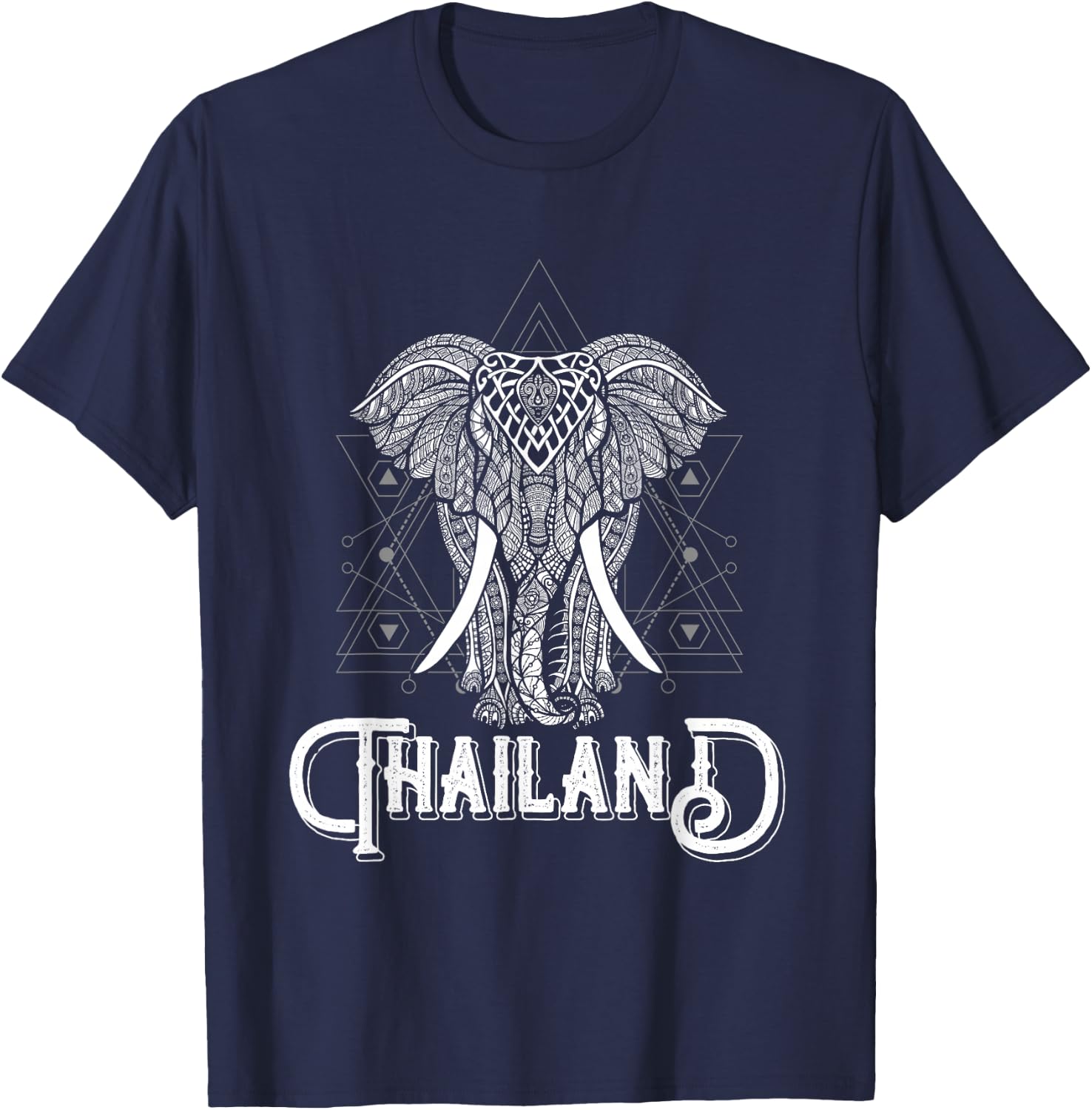 Bangkok Animal Elephant Thailand T-Shirt - T-Shirt | Navy