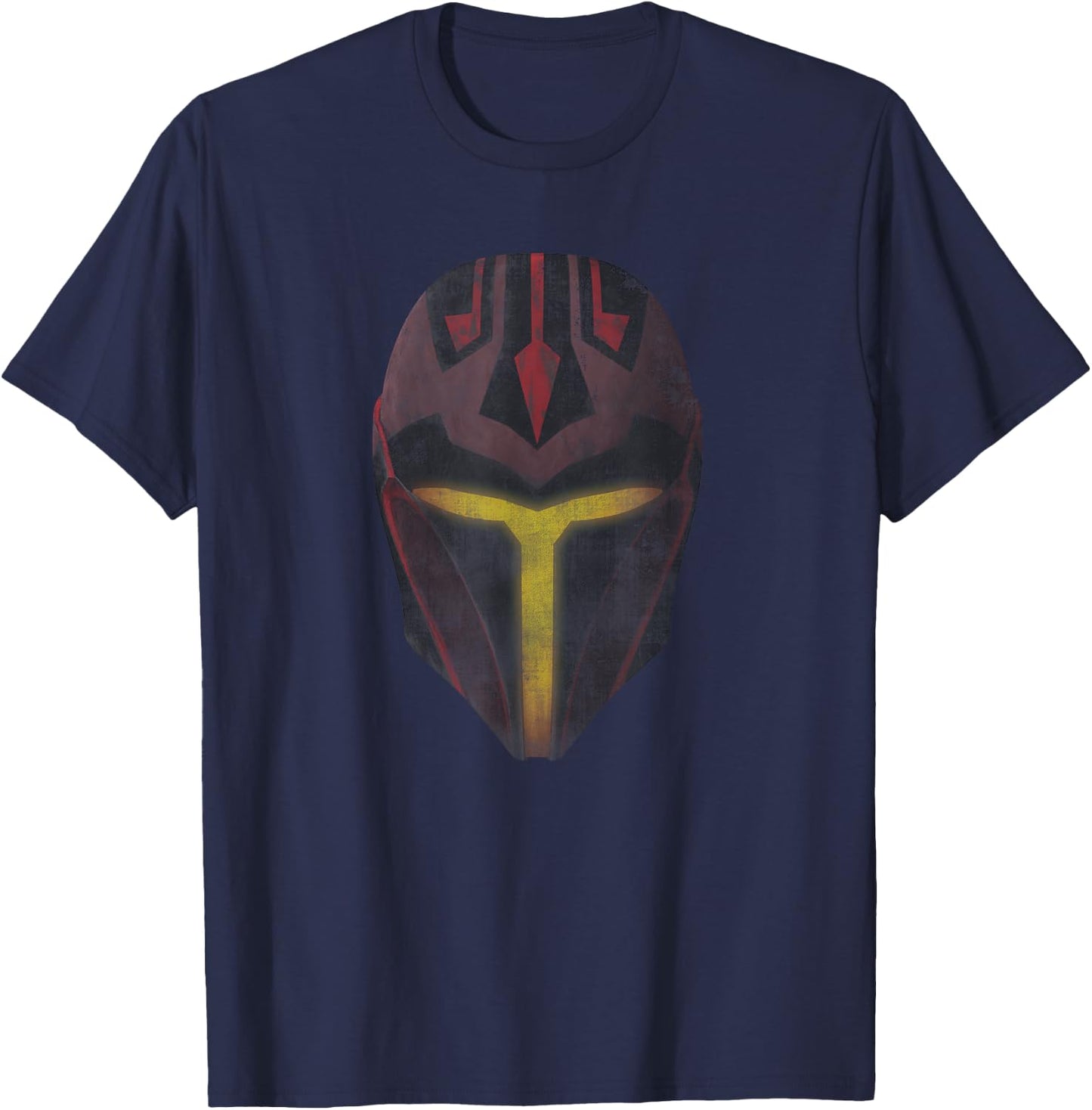 Star Wars The Clone Wars Mandalorian Super Commando Helmet T-Shirt - T-Shirt | Navy