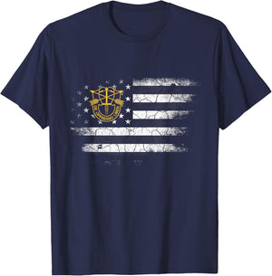 US Army Special Forces Flag Shirt - De Oppresso Liber Gift T-Shirt - T-Shirt | Navy