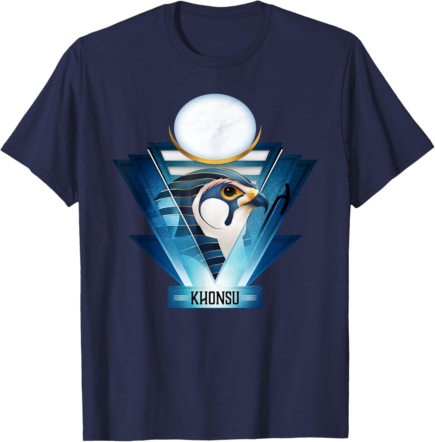 Egyptian Mythology Moon God Khonsu T-Shirt - T-Shirt | Navy