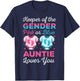 Keeper Of The Gender Auntie Loves You Baby Announcement Aunt T-Shirt - T-Shirt | Navy