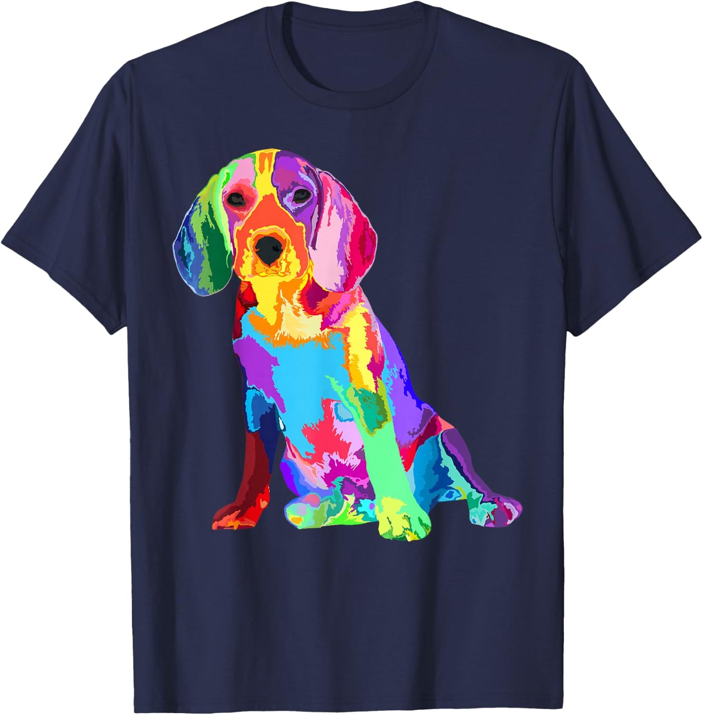 Dog Lover Gifts 's Beagle Colorful Beagle Men's T-Shirt - T-Shirt | Navy
