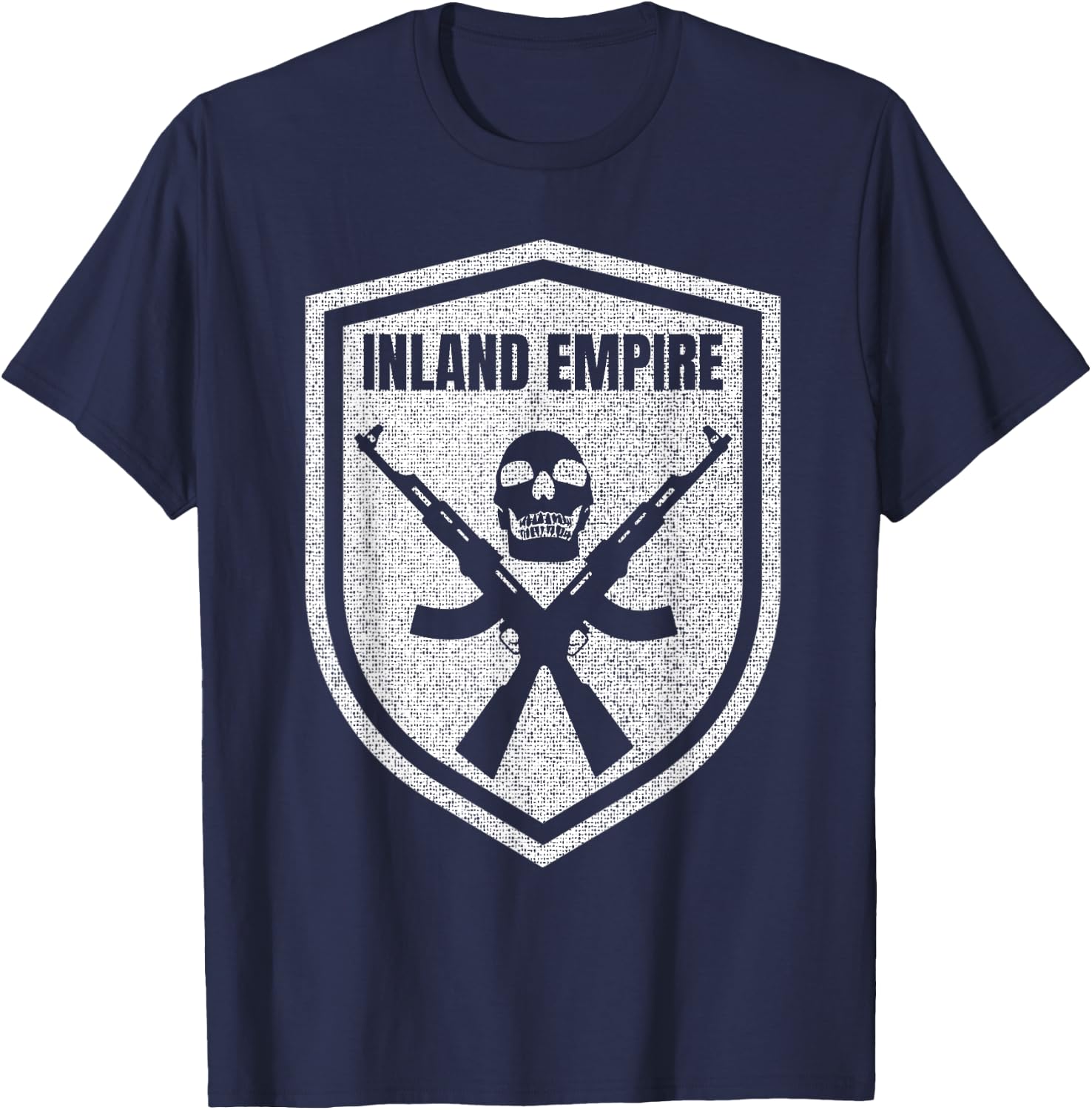 Inland Empire California Skull AK-47 T-Shirt - T-Shirt | Navy