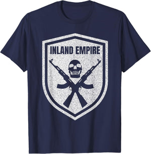 Inland Empire California Skull AK-47 T-Shirt - T-Shirt | Navy