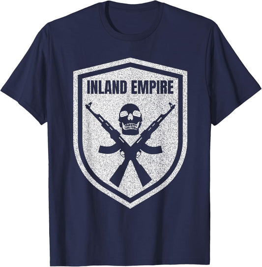 Inland Empire California Skull AK-47 T-Shirt - T-Shirt | Navy