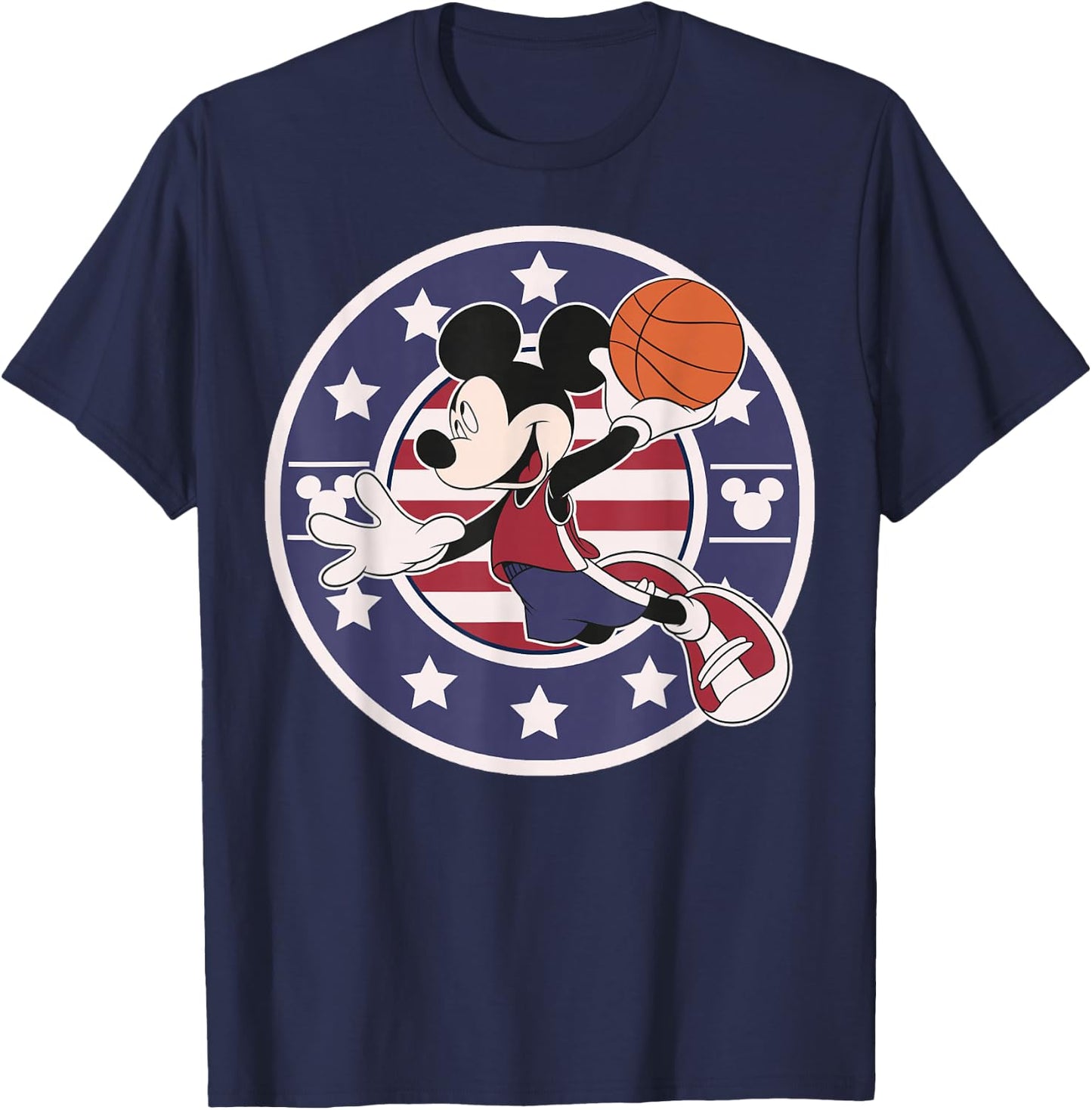 Disney Mickey and Friends Mickey Basketball USA Small T-Shirt - T-Shirt | Navy