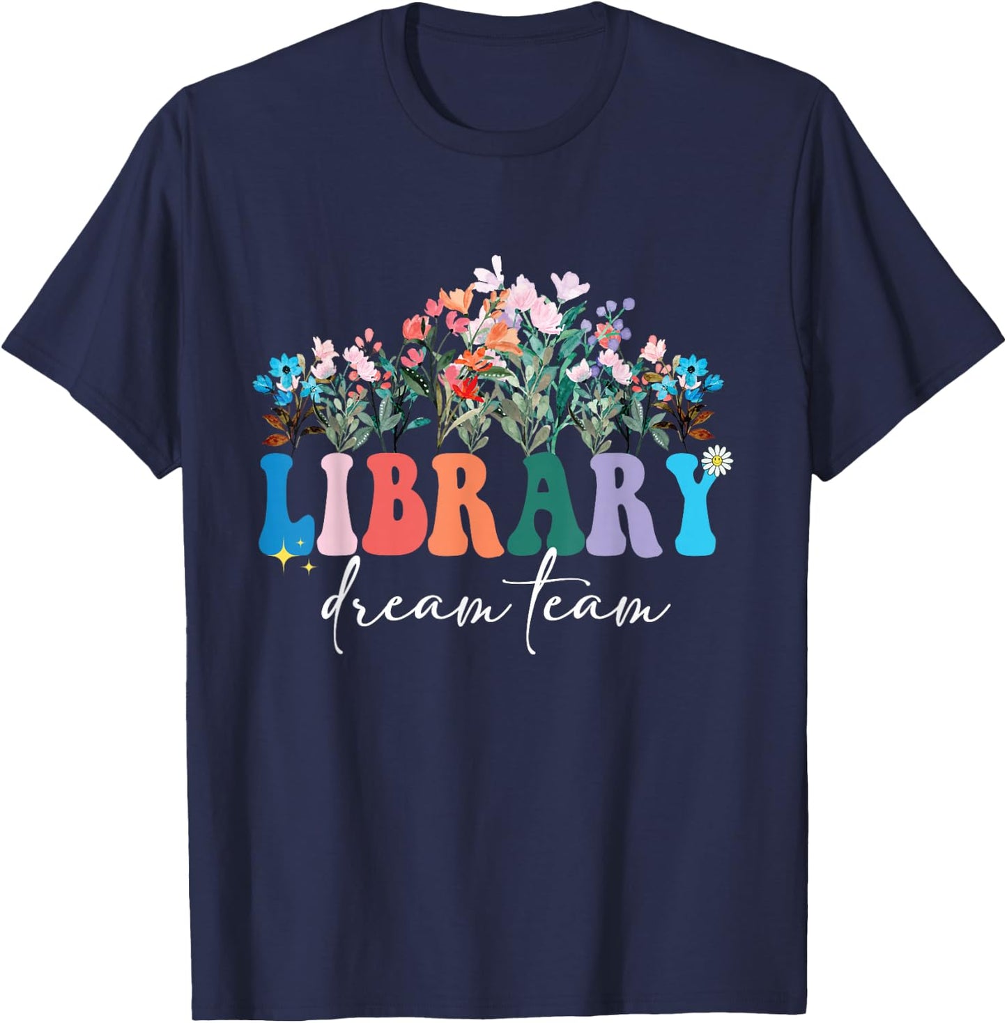 Christmas Dream Library Team Librarian Squad Reading T-Shirt - T-Shirt | Navy