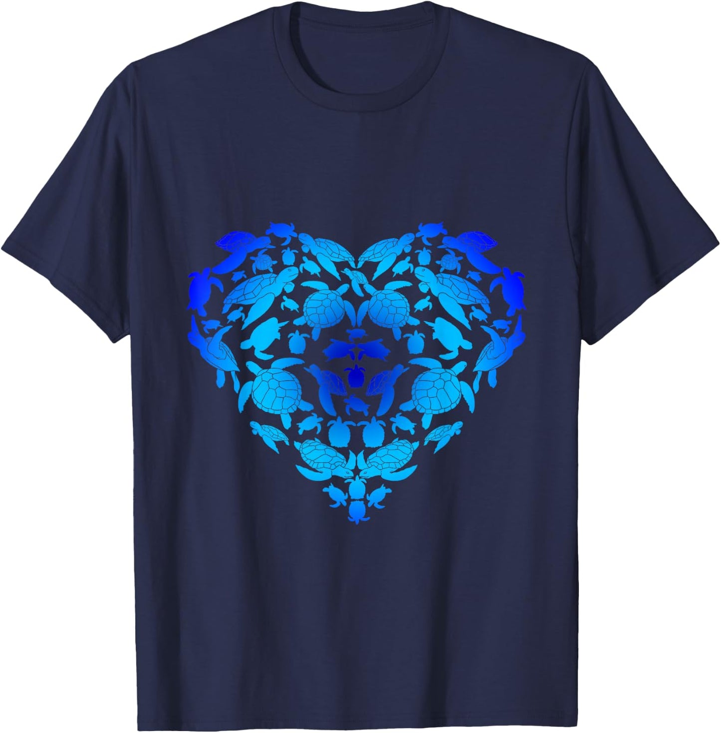 Sea Turtle Zoo Animal Lover Valentines Day Gift Turtle T-Shirt - T-Shirt | Navy