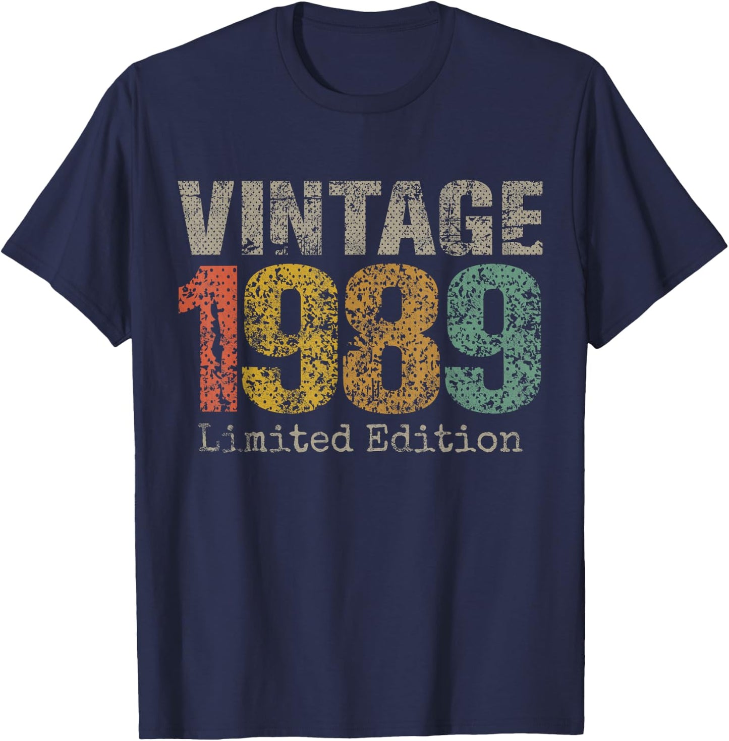 Vintage 1989 Limited Edition 36th Birthday Gifts 36 Year Old T-Shirt - T-Shirt | Navy
