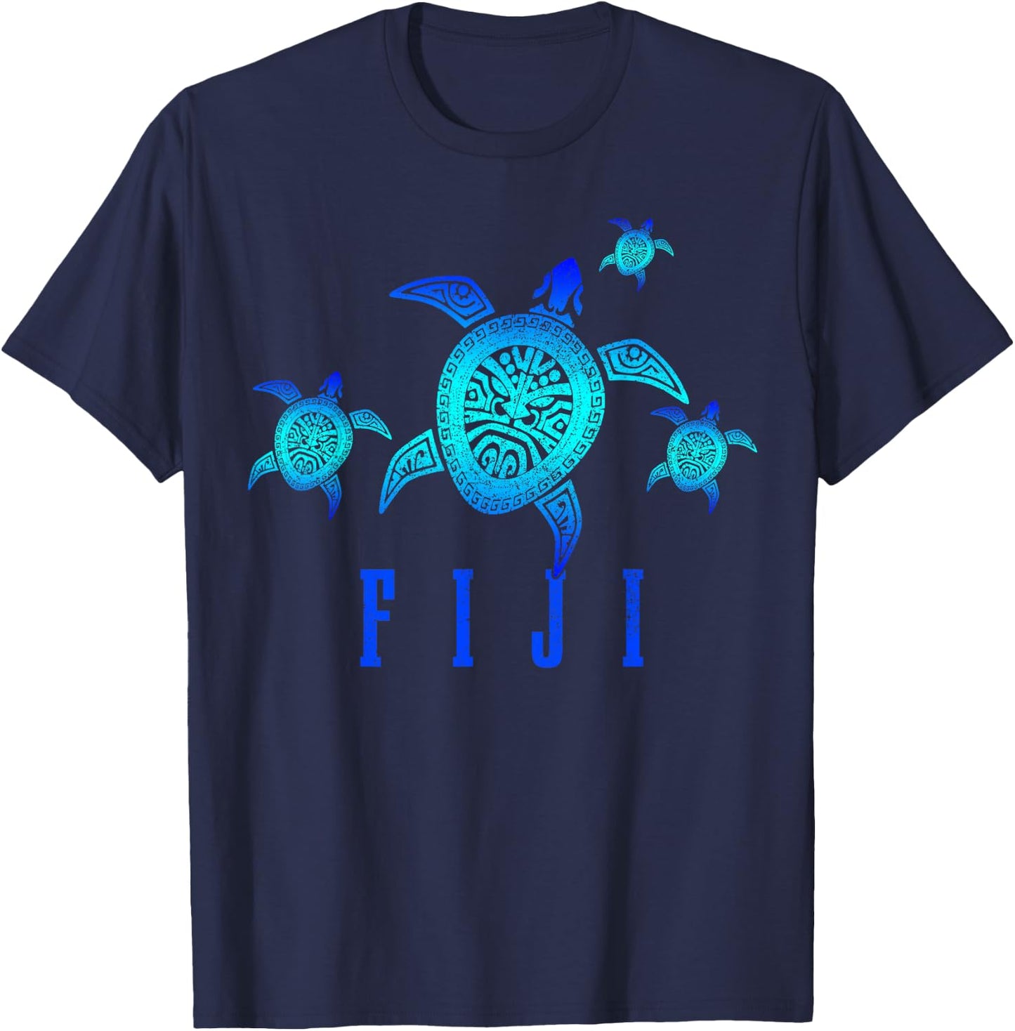 Fiji Islands Turtle Diving Diver T-Shirt - T-Shirt | Navy
