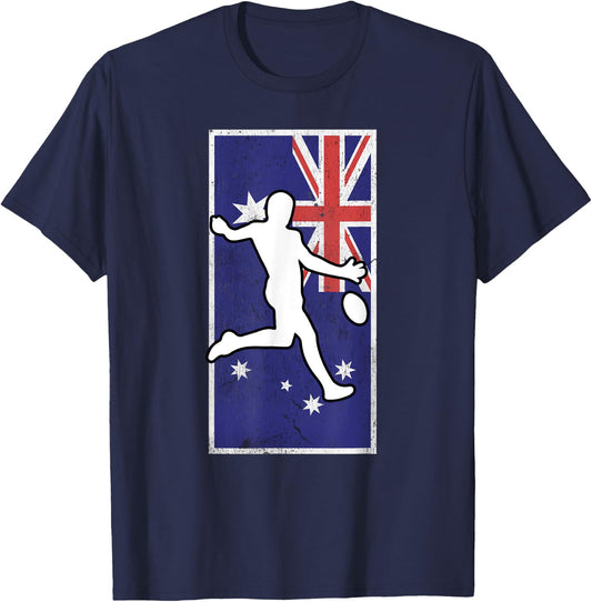Great Aussie Sport Gift - Australian Rules Football Lovers T-Shirt - T-Shirt | Navy