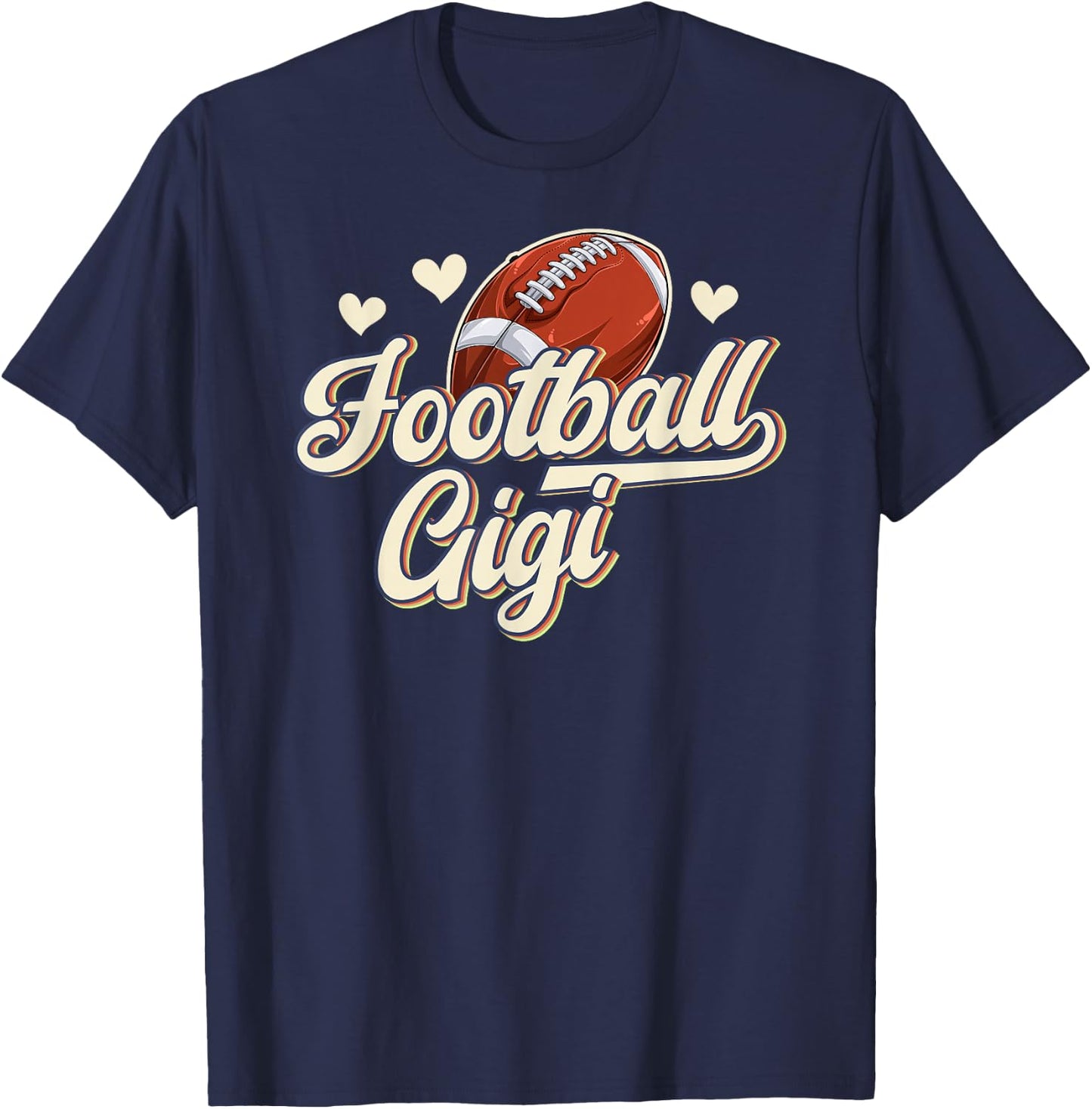 Football Gigi Grandma Gigi Of A Football Player Gigi T-Shirt - T-Shirt | Navy