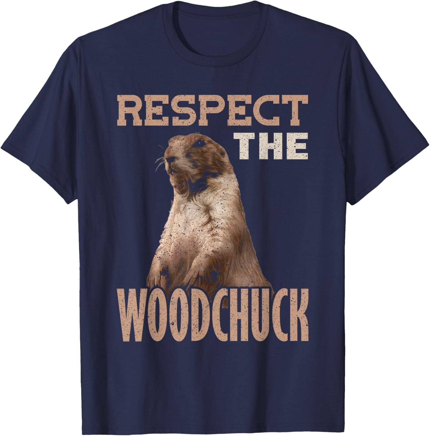 Marmot Rodent Respect the Woodchuck T-Shirt - T-Shirt | Navy