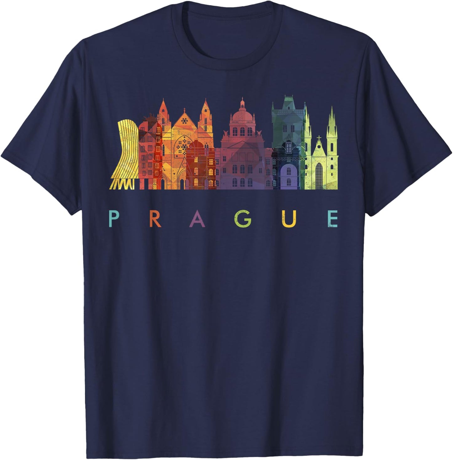 Travel Europe Czech Republic Prague Family Vacation Souvenir T-Shirt - T-Shirt | Navy