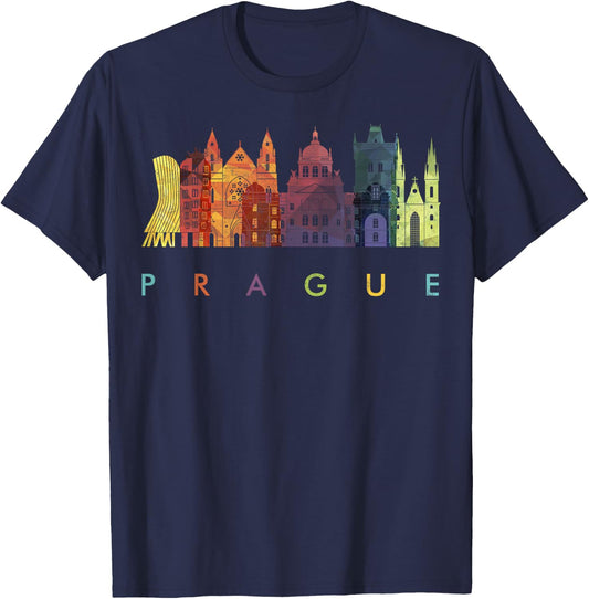 Travel Europe Czech Republic Prague Family Vacation Souvenir T-Shirt - T-Shirt | Navy