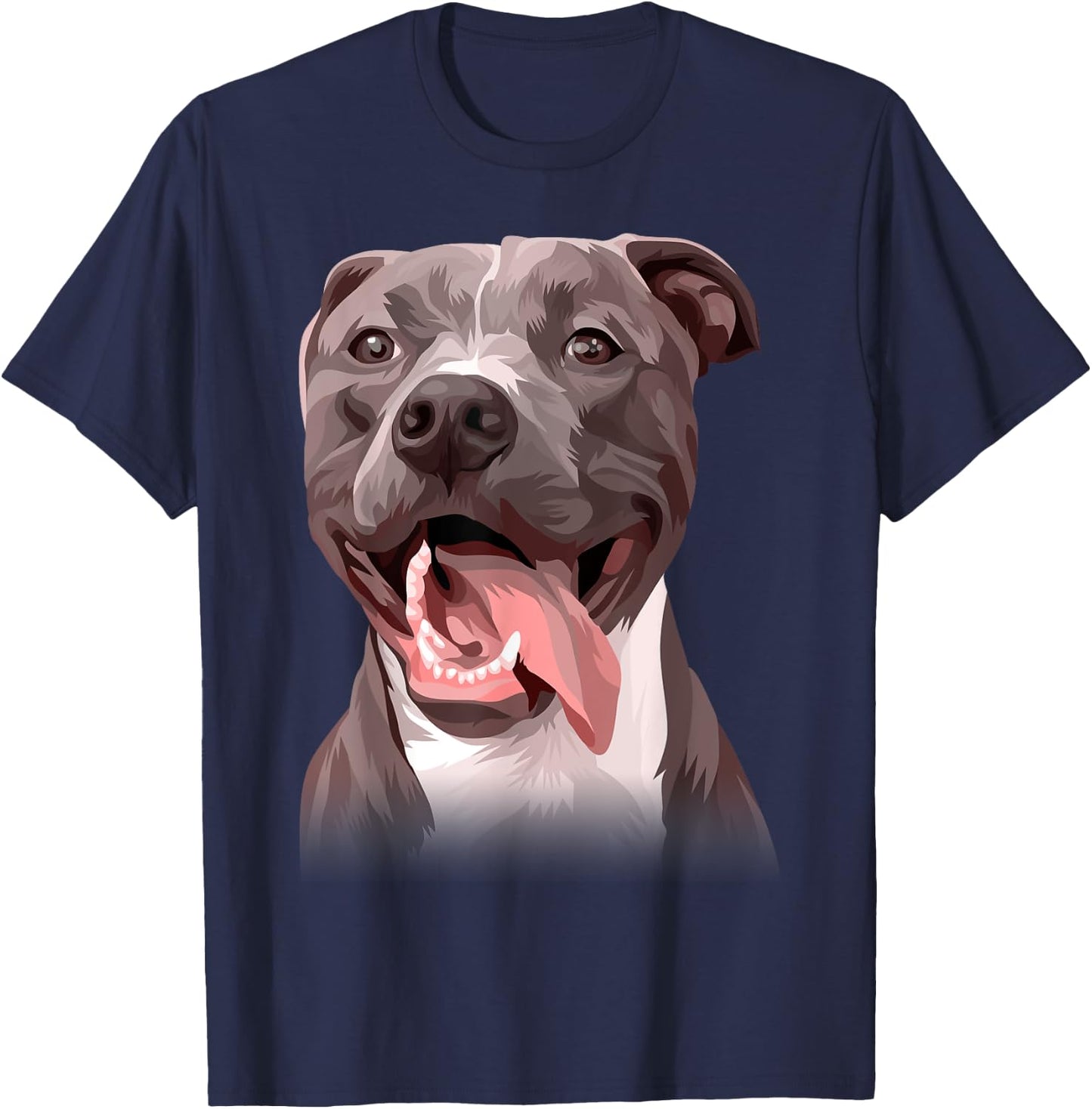 Perfect Gift Pitbull Lovers - Colorful Art Pitty Dog Men Women Kids T-Shirt - T-Shirt | Navy