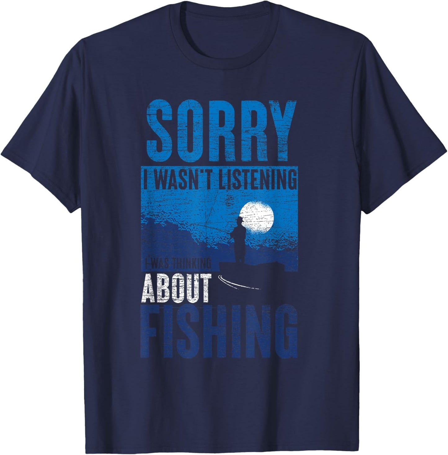 Funny Fisherman Fishing T-Shirt - T-Shirt | Navy