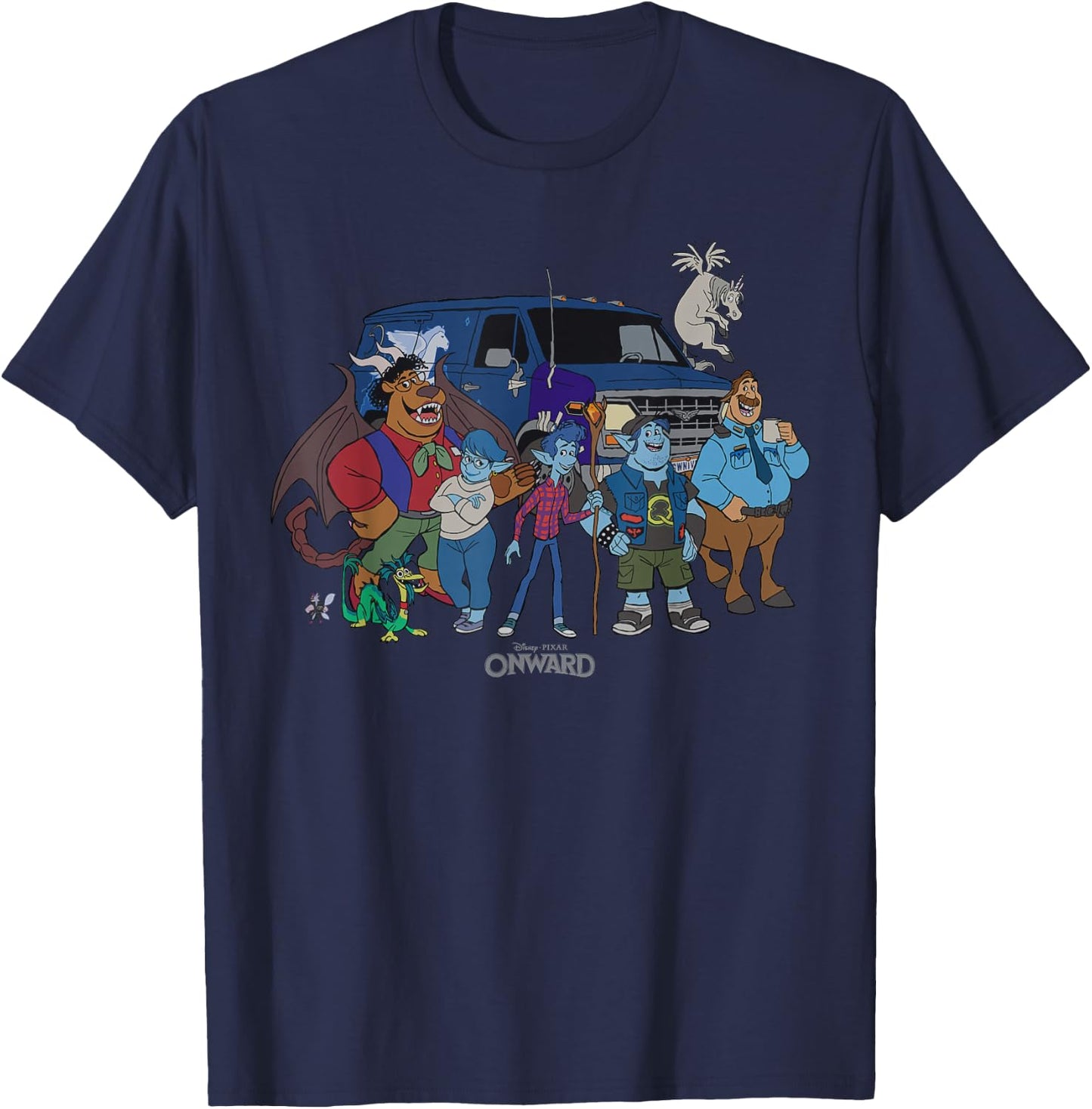Disney Pixar Onward Group Snapshot T-Shirt - T-Shirt | Navy