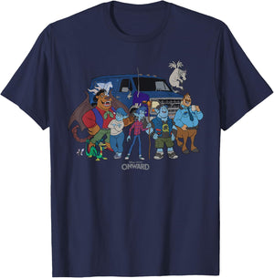 Disney Pixar Onward Group Snapshot T-Shirt - T-Shirt | Navy