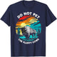 Do Not Pet The Fluffy Cows Bison Funny Animal Lover Print T-Shirt - T-Shirt | Navy