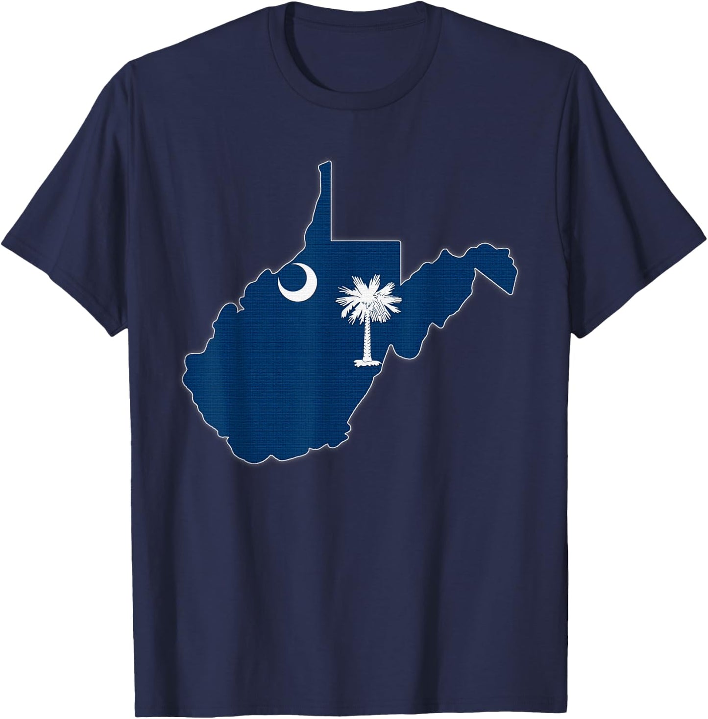 WEST VIRGINIA STATE MAP SOUTH CAROLINA SC Flag Roots Gift T-Shirt - T-Shirt | Navy