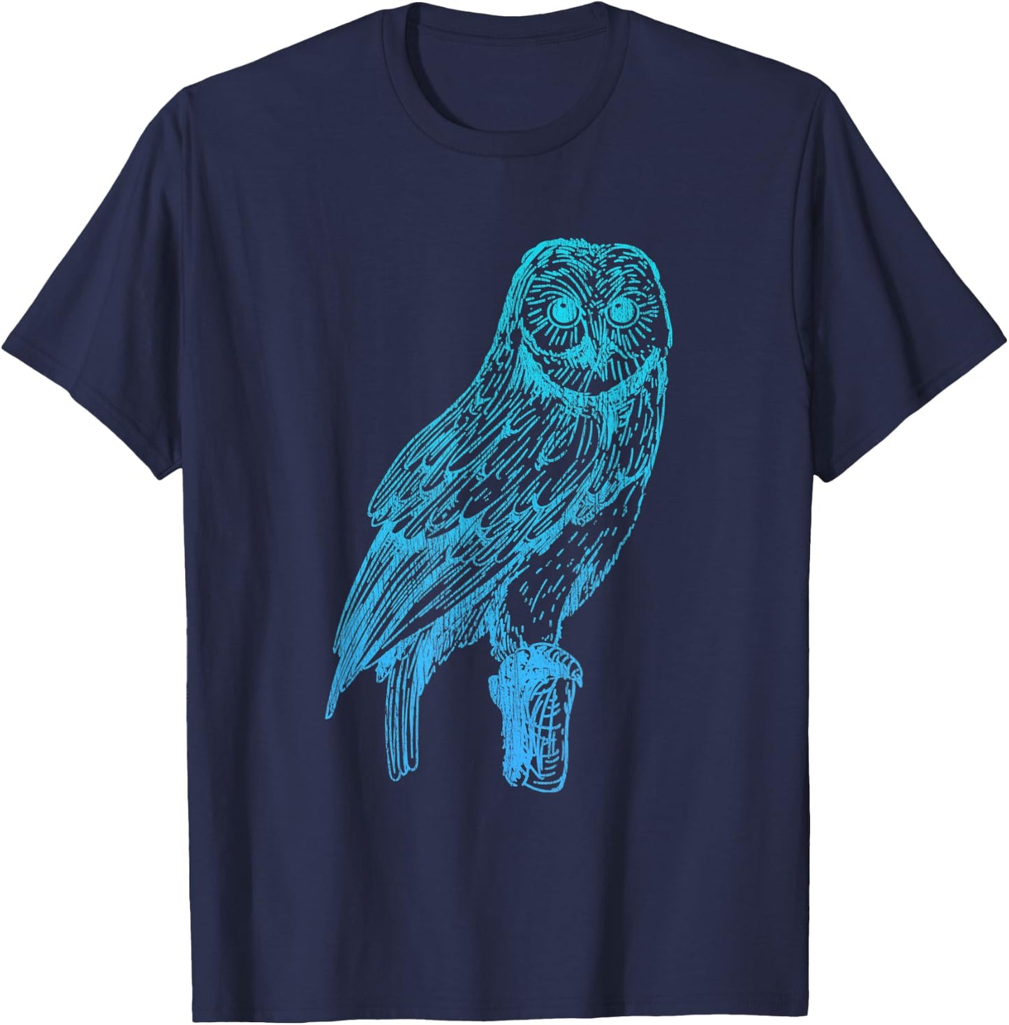 Wise Bird Forest Animal Owl T-Shirt - T-Shirt | Navy