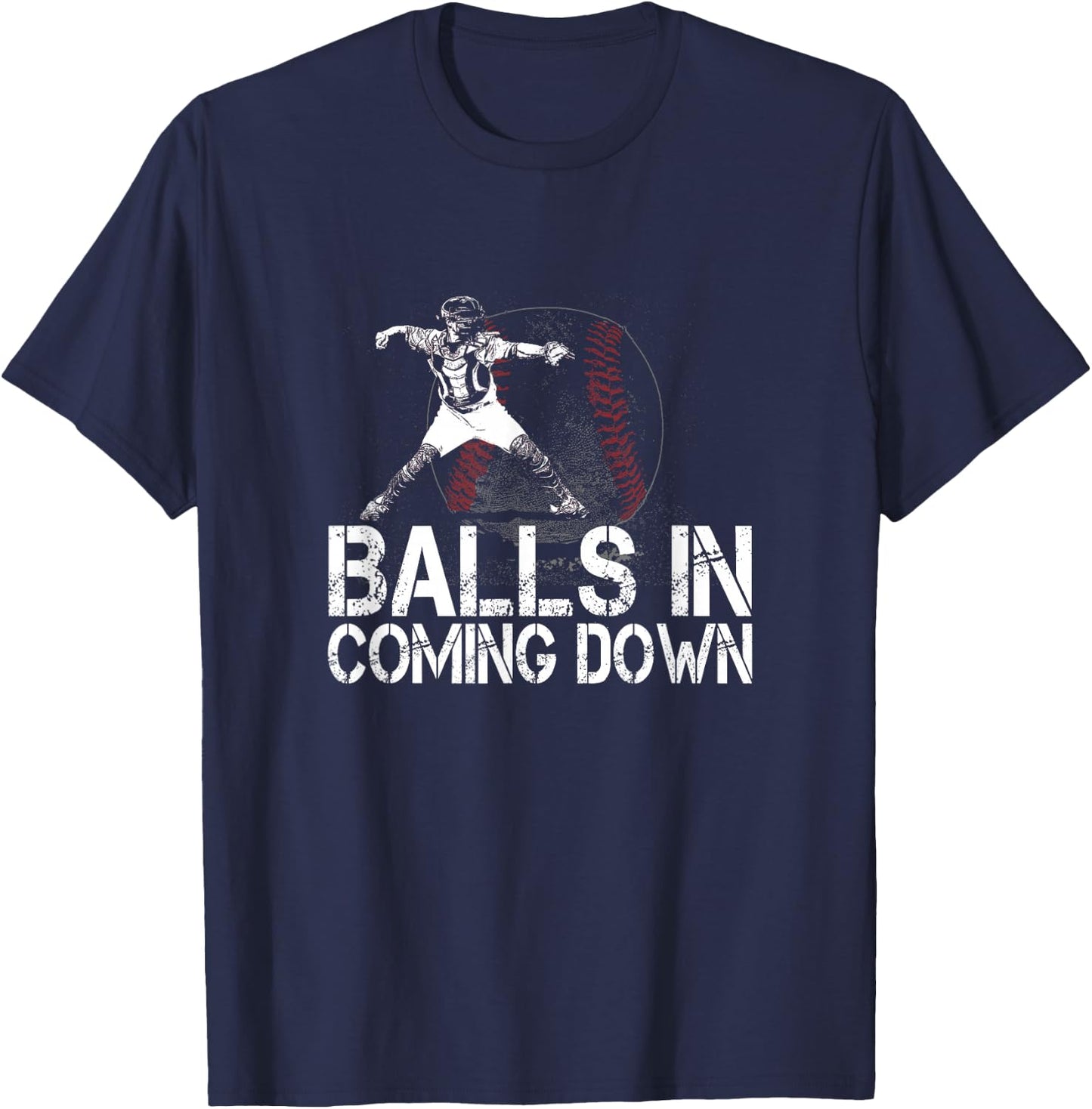 Baseball Catcher - Softball Catcher - Baseball Fan T-Shirt - T-Shirt | Navy