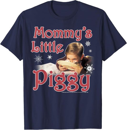 A Christmas Story Mommy's Little Piggy T-Shirt - T-Shirt | Navy