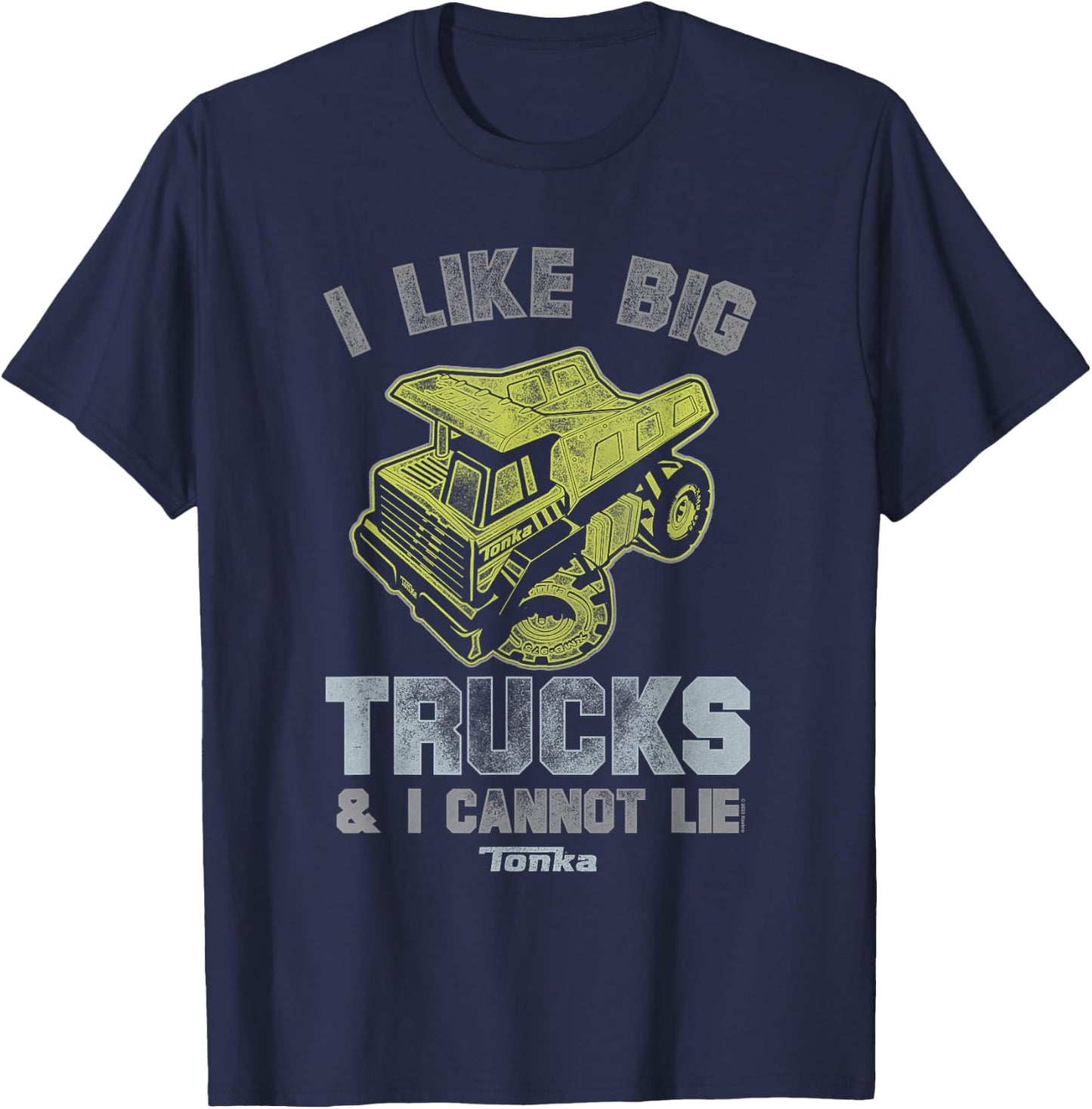 Tonka Classic I Like Big Trucks & I Cannot Lie Distressed T-Shirt - T-Shirt | Navy
