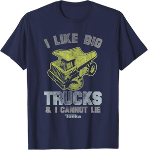 Tonka Classic I Like Big Trucks & I Cannot Lie Distressed T-Shirt - T-Shirt | Navy