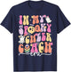 In My Spooky Cheer Coach Era Halloween Ghost Floral Groovy T-Shirt - T-Shirt | Navy