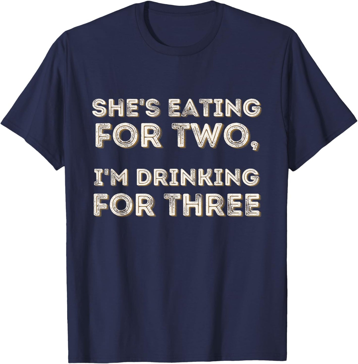 Funny New Dad & Expecting Father - Pregnancy Announcement T-Shirt - T-Shirt | Navy