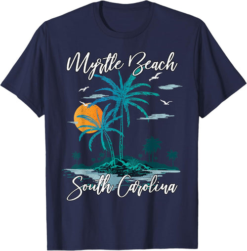 Family Vacation Retro Sunset South Carolina Myrtle Beach