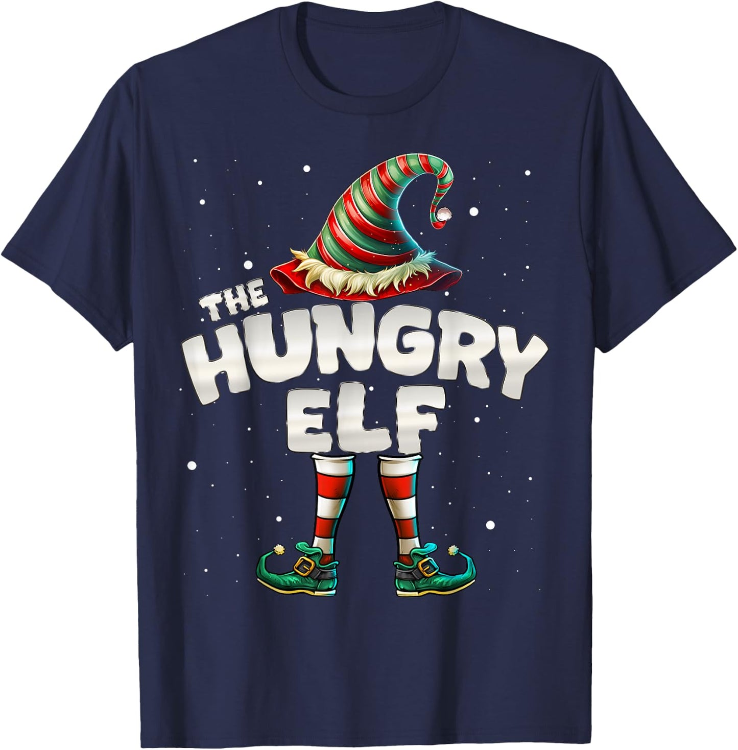 I'm The Hungry Elf Family Matching Group Christmas T-Shirt - T-Shirt | Navy